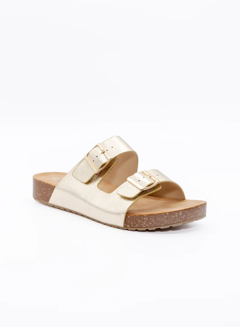 باتا صنادل سلايد بنعل مريح ومشبكين